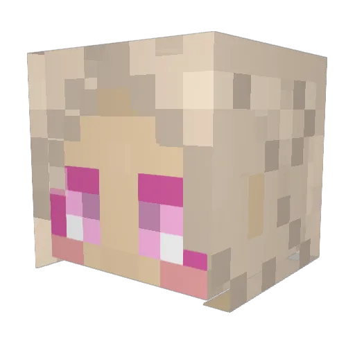 idenachi Minecraft avatar head, 3D render