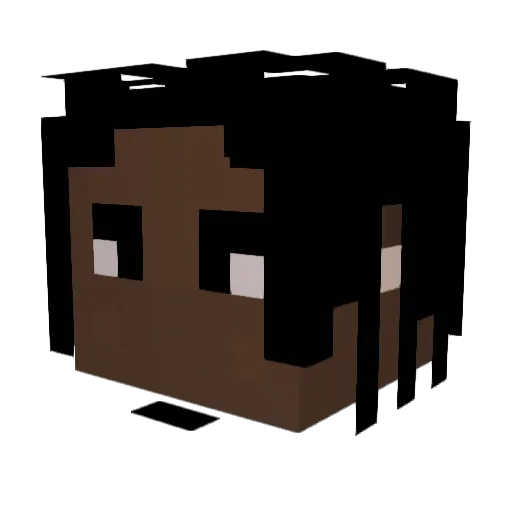 idenshp Minecraft avatar head, 3D render