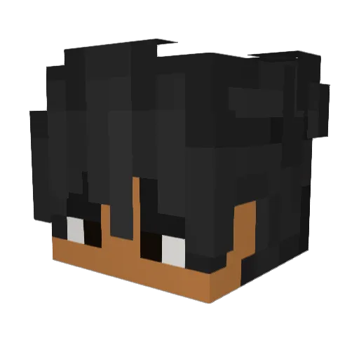 identifics Minecraft avatar head, 3D render