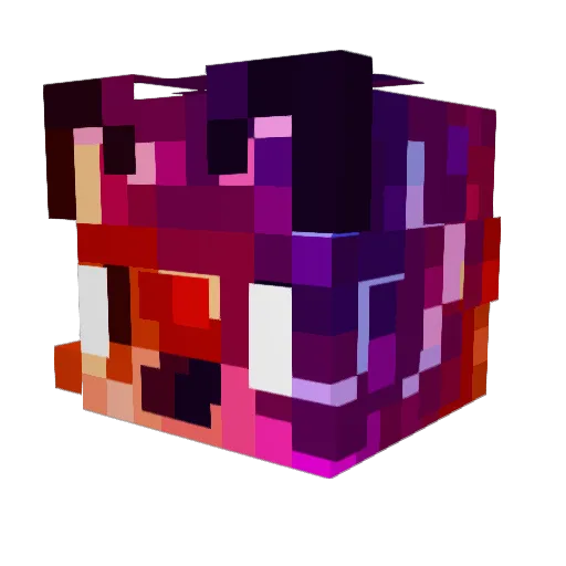 ideophone Minecraft avatar head, 3D render