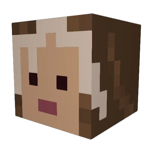 ideotbaby Minecraft avatar head, 3D render