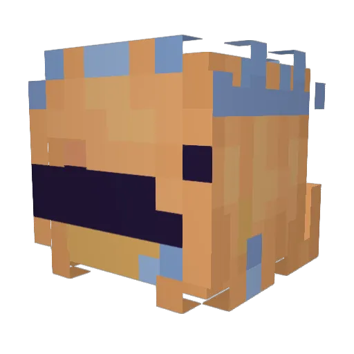 idfb Minecraft avatar head, 3D render