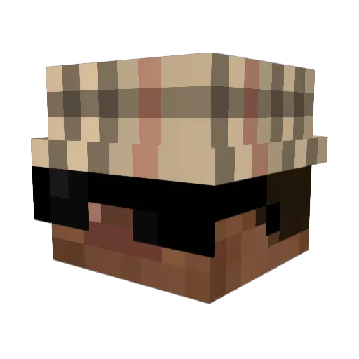 idfksym Minecraft avatar head, 3D render