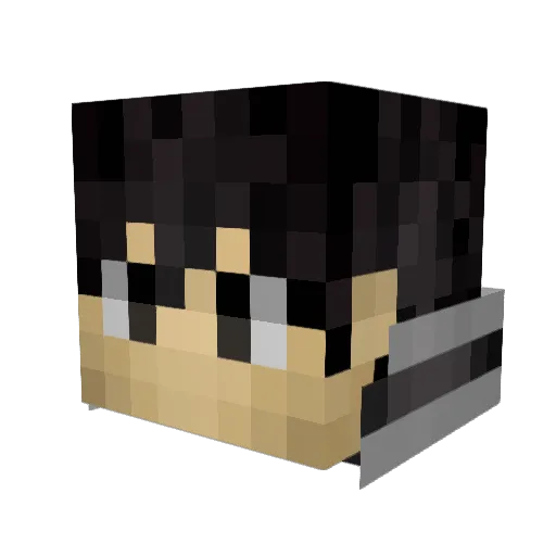 idiahopotato Minecraft avatar head, 3D render