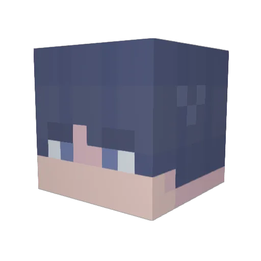 idilha Minecraft avatar head, 3D render
