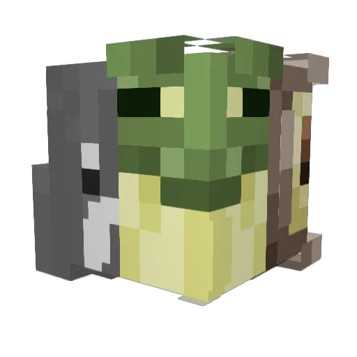 idilico Minecraft avatar head, 3D render