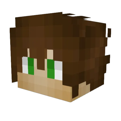 idinosaur313L2 Minecraft avatar head, 3D render