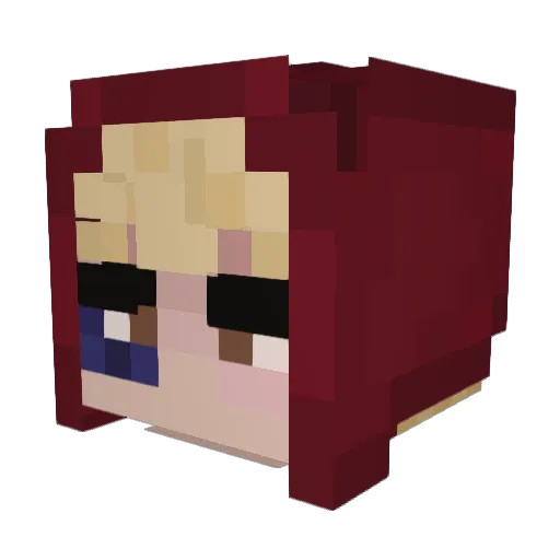 idioticghoul Minecraft avatar head, 3D render
