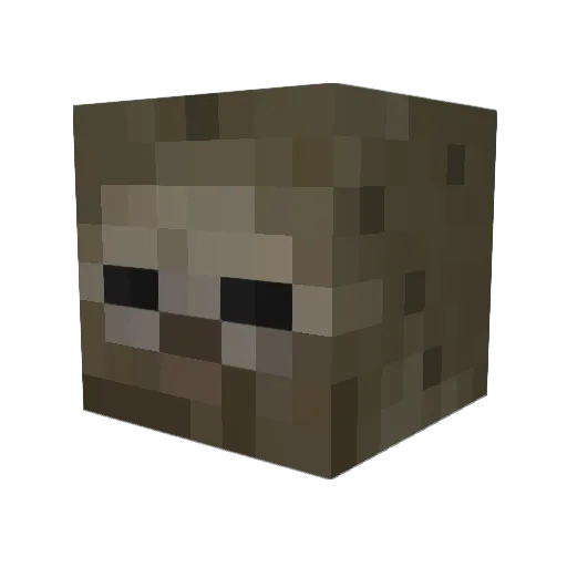 idiotm Minecraft avatar head, 3D render