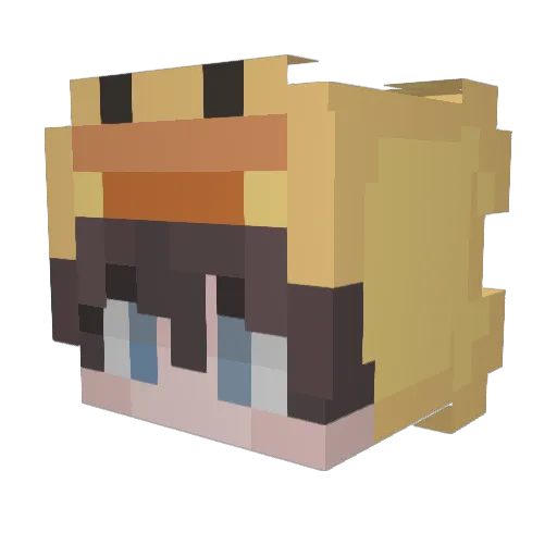 idkQI Minecraft avatar head, 3D render