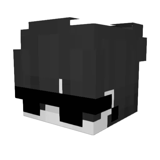 idkQZ Minecraft avatar head, 3D render