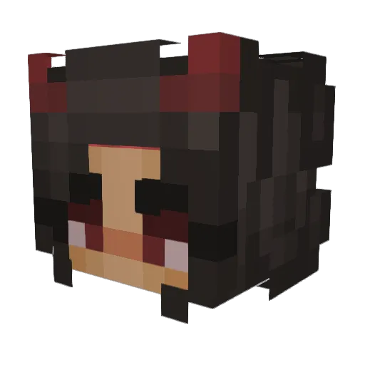idkaname_so Minecraft avatar head, 3D render