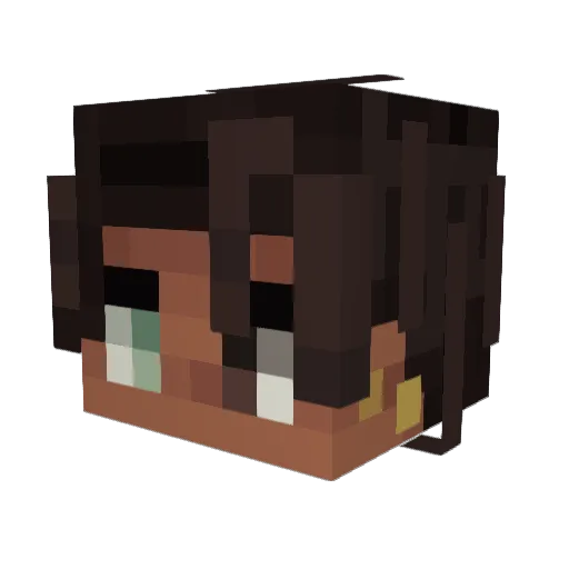 idkcayman Minecraft avatar head, 3D render