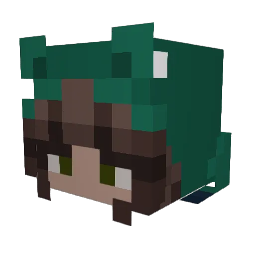 idkhahalol Minecraft avatar head, 3D render