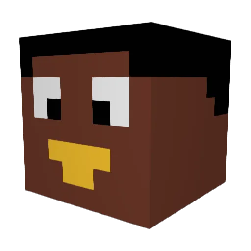 idkijustworkhere Minecraft avatar head, 3D render