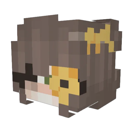 idkimjules_ Minecraft avatar head, 3D render
