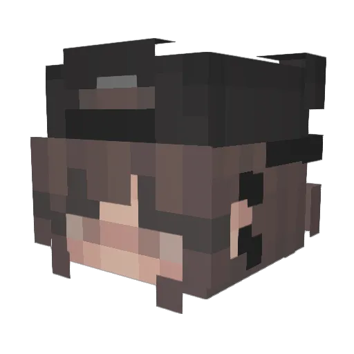 idkzoe Minecraft avatar head, 3D render