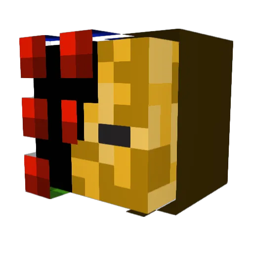 ido207 Minecraft avatar head, 3D render