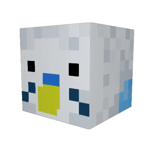 ido567 Minecraft avatar head, 3D render