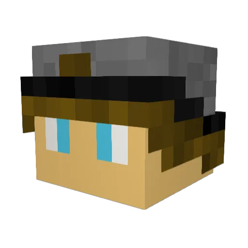 ido_5555 Minecraft avatar head, 3D render
