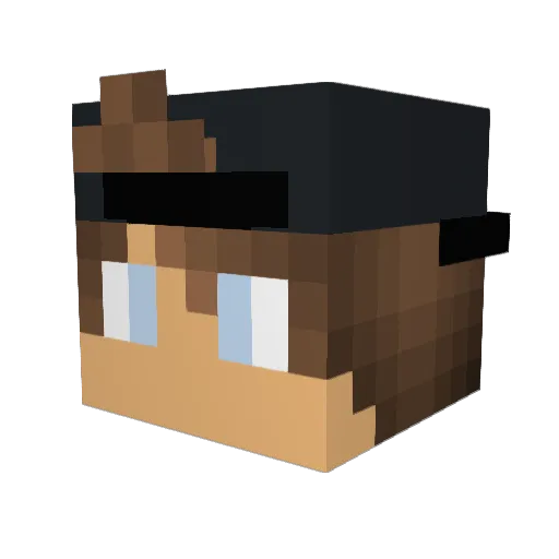 idoiq Minecraft avatar head, 3D render
