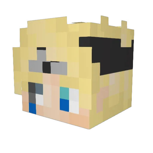 idolatrar Minecraft avatar head, 3D render