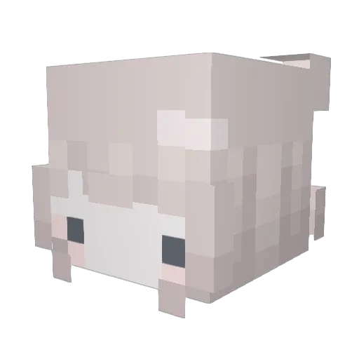 idolled Minecraft avatar head, 3D render