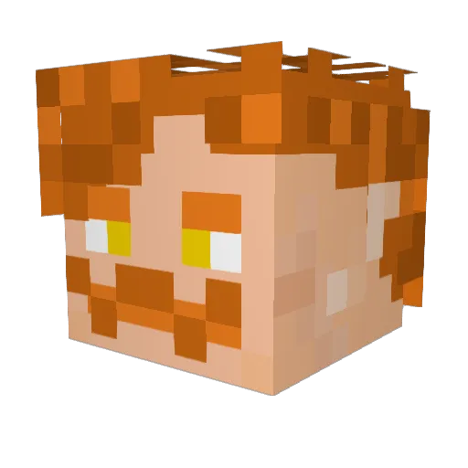 idonisus Minecraft avatar head, 3D render