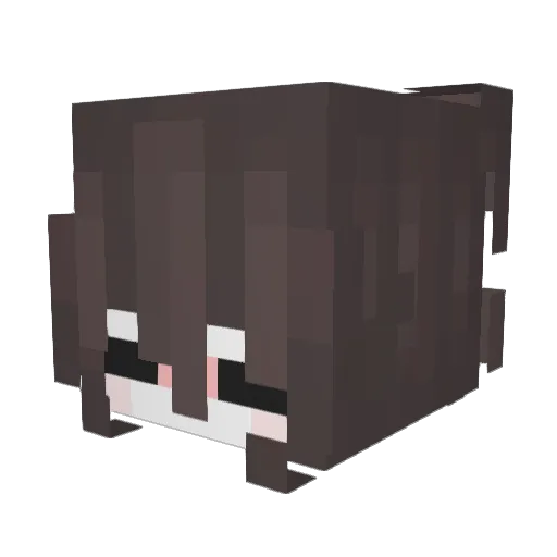 idonoru Minecraft avatar head, 3D render