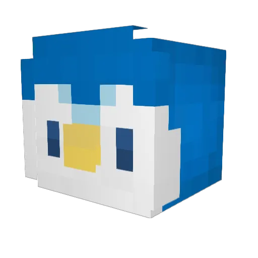 idrott Minecraft avatar head, 3D render