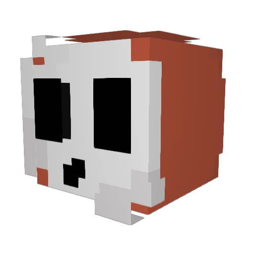 ie2v Minecraft avatar head, 3D render