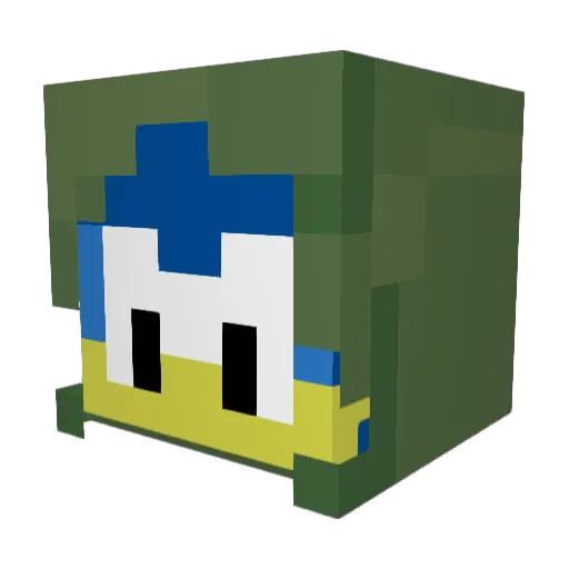 ieatbeesraw Minecraft avatar head, 3D render