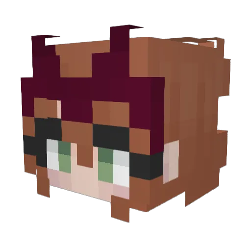 ieatd0gs Minecraft avatar head, 3D render