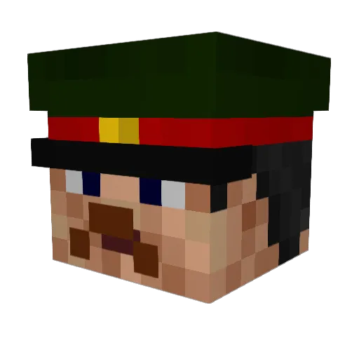 ieatgame Minecraft avatar head, 3D render