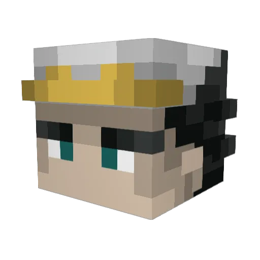 iedu02 Minecraft avatar head, 3D render