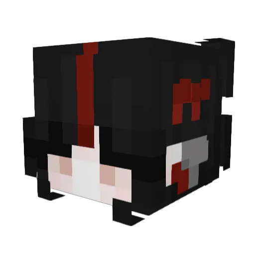 ielia Minecraft avatar head, 3D render