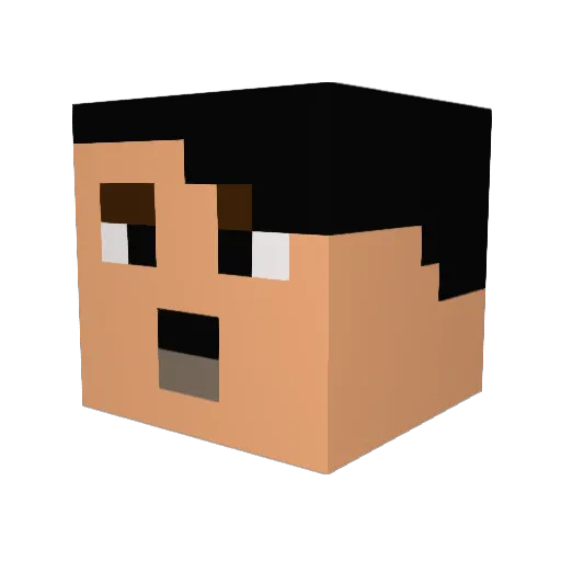 ielim Minecraft avatar head, 3D render