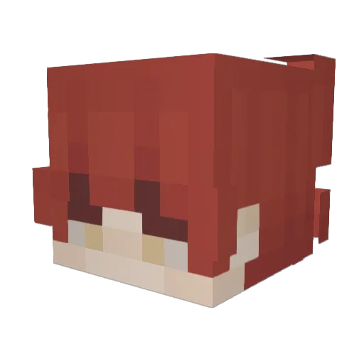 ielxm Minecraft avatar head, 3D render