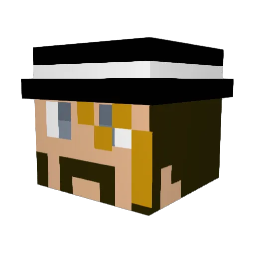 ienAri Minecraft avatar head, 3D render