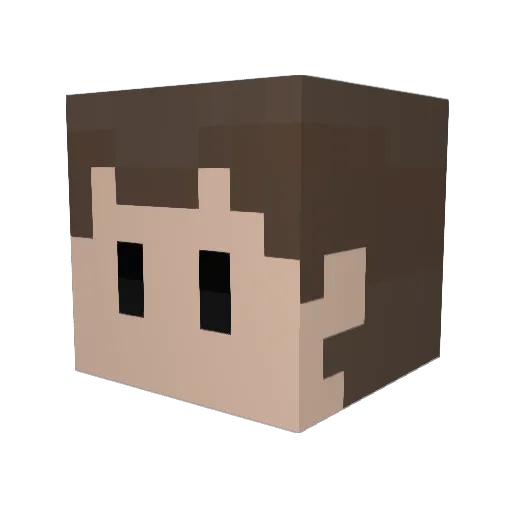 ientulehdus Minecraft avatar head, 3D render