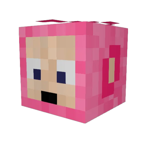 ierreuve Minecraft avatar head, 3D render