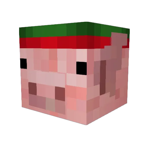 if_a Minecraft avatar head, 3D render