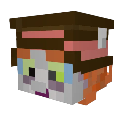 ifeeldarkblue Minecraft avatar head, 3D render