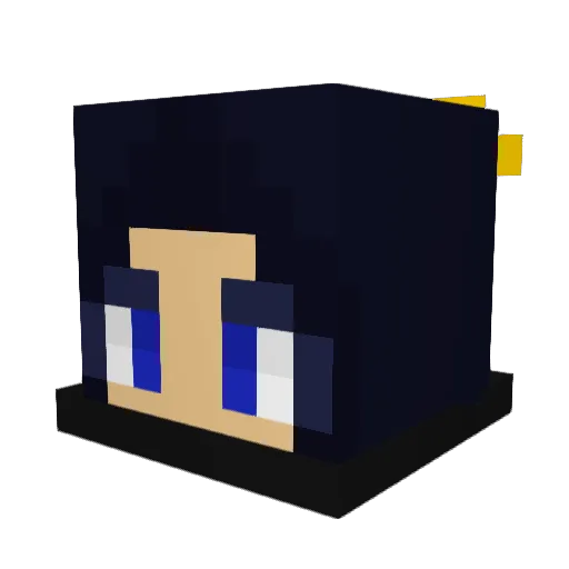 ififzz Minecraft avatar head, 3D render