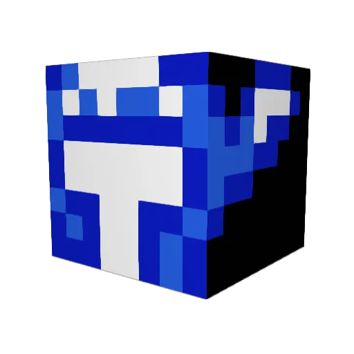 ifitis Minecraft avatar head, 3D render