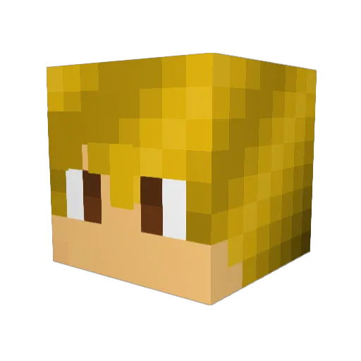 ifjioli Minecraft avatar head, 3D render