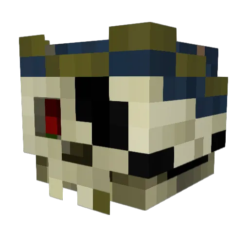 iflou1 Minecraft avatar head, 3D render