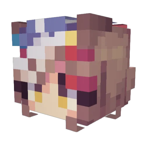 iforgorit Minecraft avatar head, 3D render