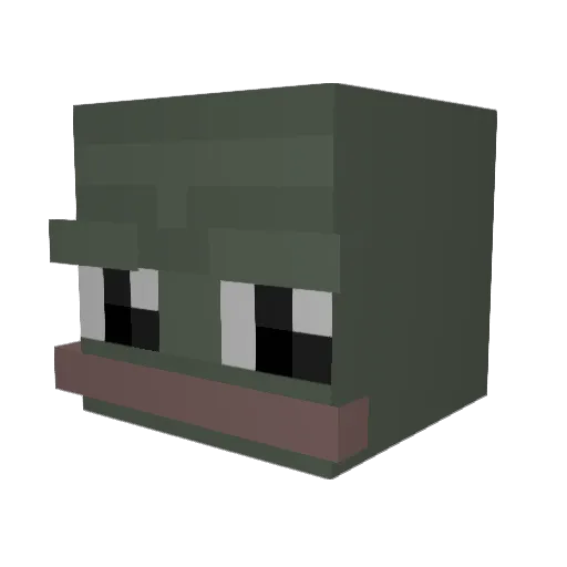 ifrogg_ Minecraft avatar head, 3D render