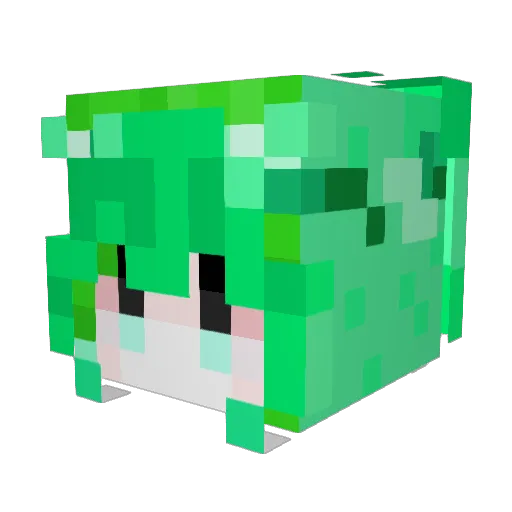 ifthis Minecraft avatar head, 3D render